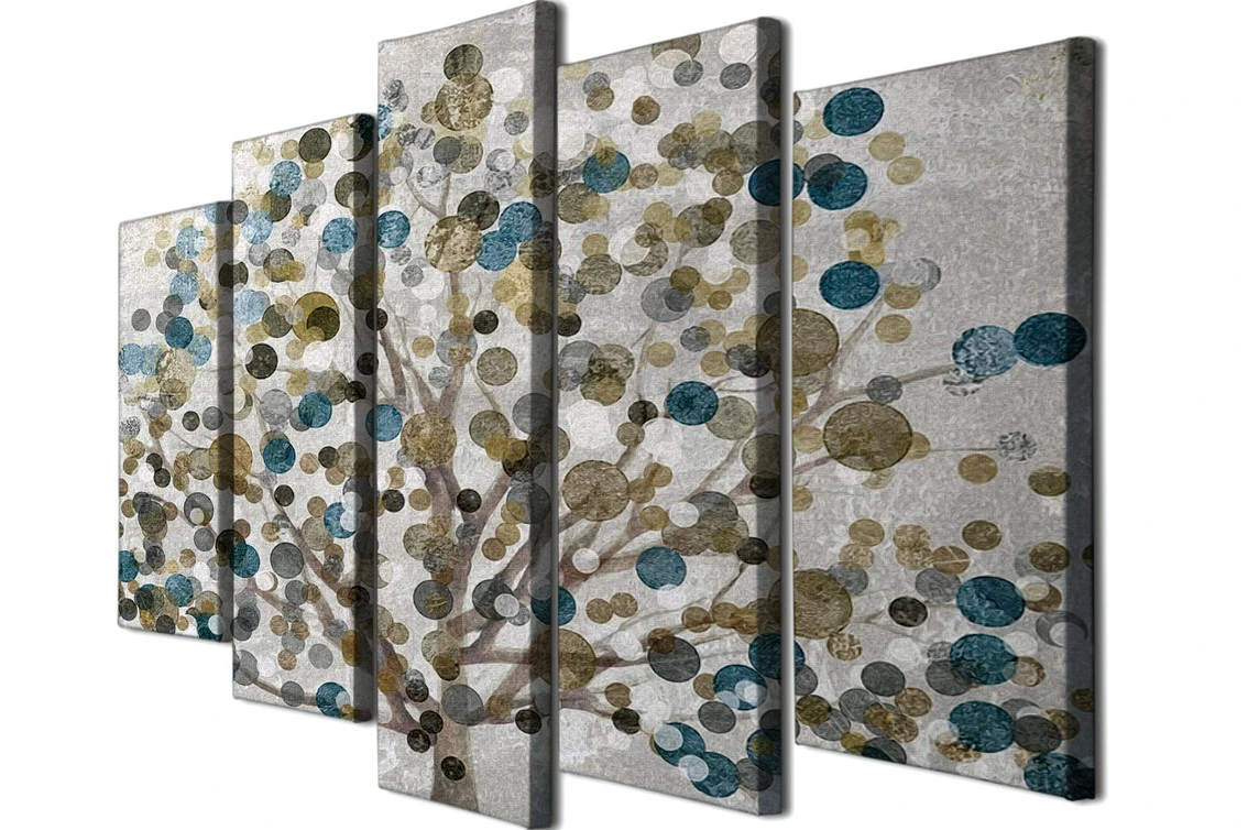 Dekoratyvinė drobės tapyba (5 vnt.), Wallxpert, daugiaspalvė, 105 x 70, cm