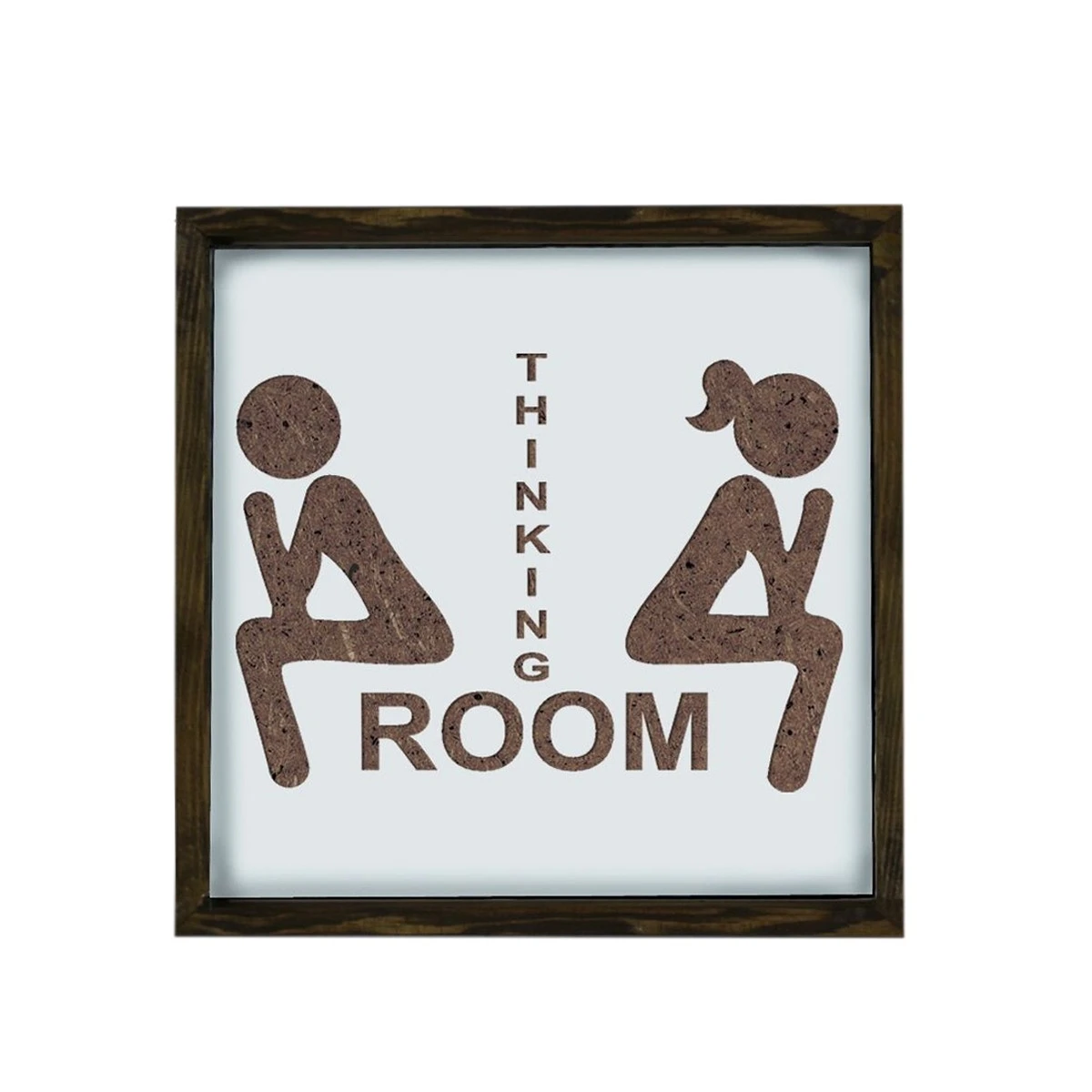 Dekoratyvinis rėminis MDF dažymas, Wallxpert, ruda Balta, 34 x 34, cm