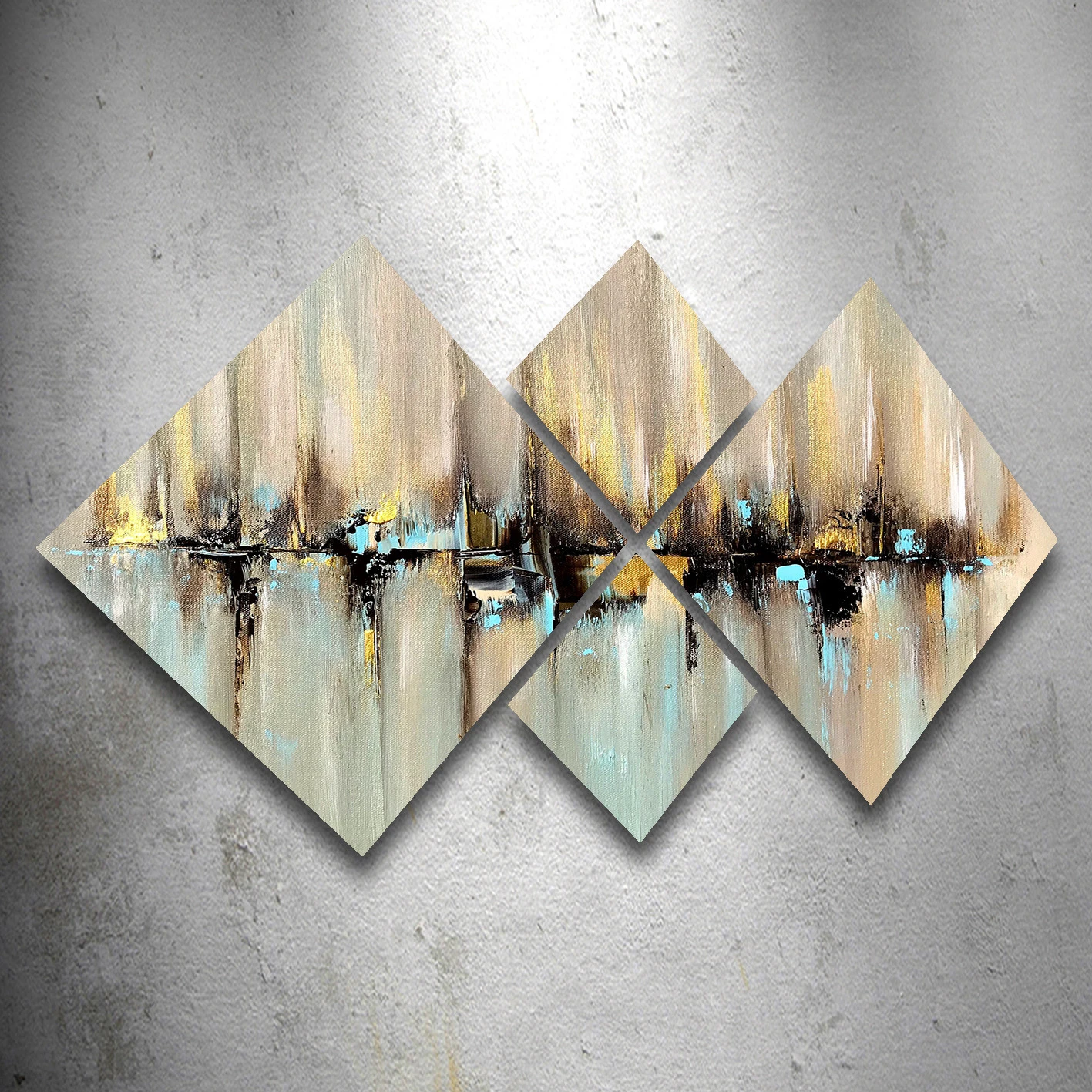 Dekoratyvinis paveikslas (4 vnt.), Wallxpert, daugiaspalvis, 60 x 115, cm