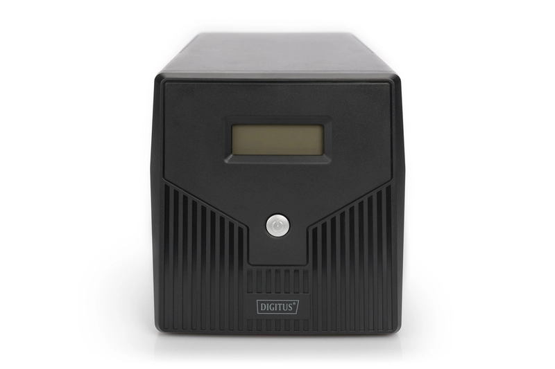„Digitus Line-Interactive“ UPS DN-170075, 1500 VA, 900 W, 2x 12V/9Ah baterija, 4x CEE 7/7 lizdas, 2x RJ45, 1x USB 2.0 Type B, 1x RS232, LCD, Simuliated Sine Wave, 5mm,810x1, .