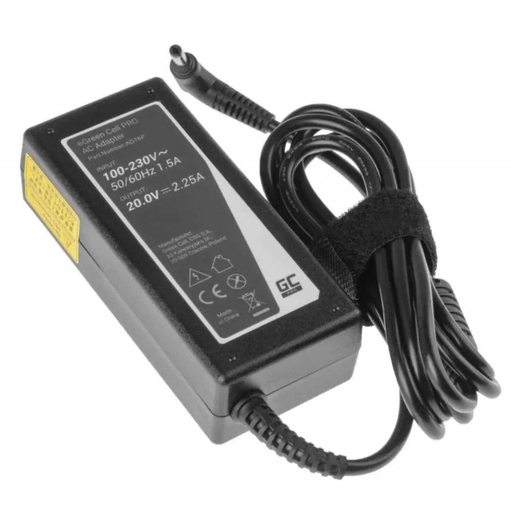 Green Cell PRO, skirtas Lenovo 45W 20V (4,0x1,7 kištukas)