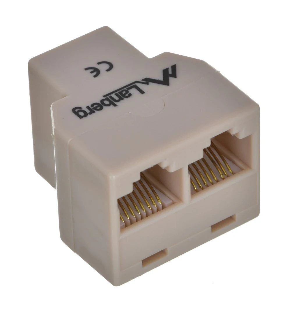 Lanberg Adapter tinklo jungtis RJ45 - 2x RJ45