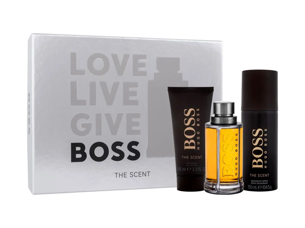 Rinkinys vyrams Hugo Boss The Scent EDT 100 ml + dušo želė 100 ml + dezodorantas 150 ml