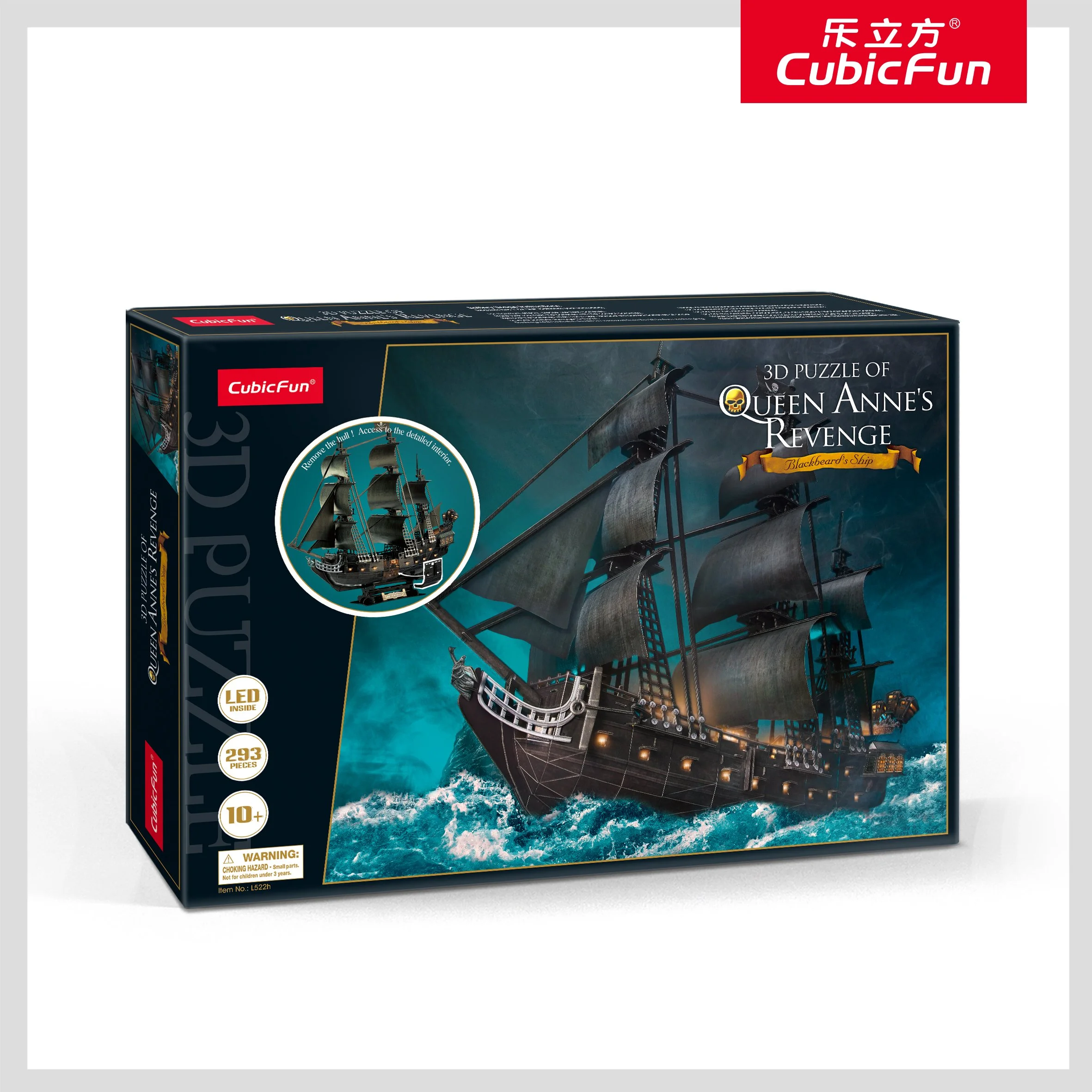 CUBICFUN 3D dėlionė su LED (didelė)„Karalienės Anos kerštas“