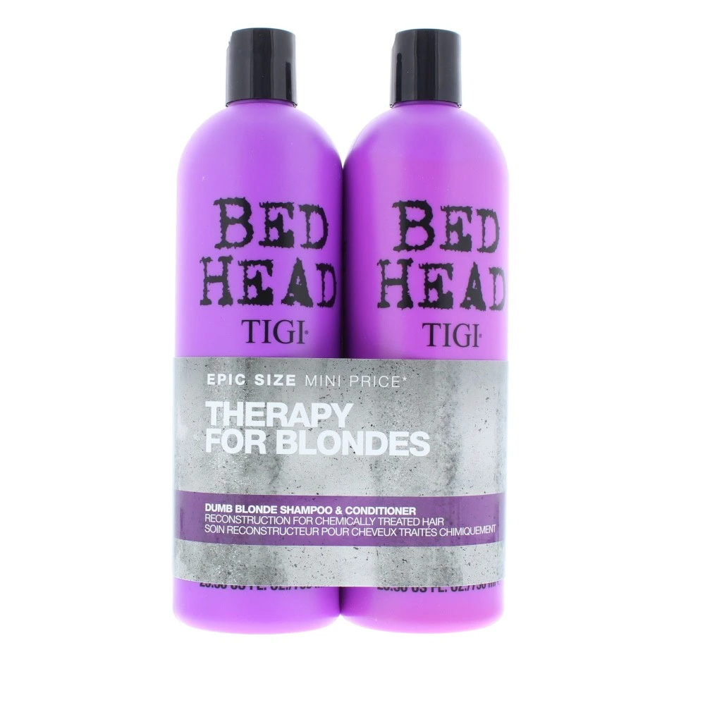 TIGI SET "Bed Head" Šampūnas "Dumb Blonde Shampoo" Šampūnas "Blonde Shampoo" 750ml Kondicionierius "Dumb Blonde Conditioner" Kondicionierius "Blonde Conditioner" 750ml