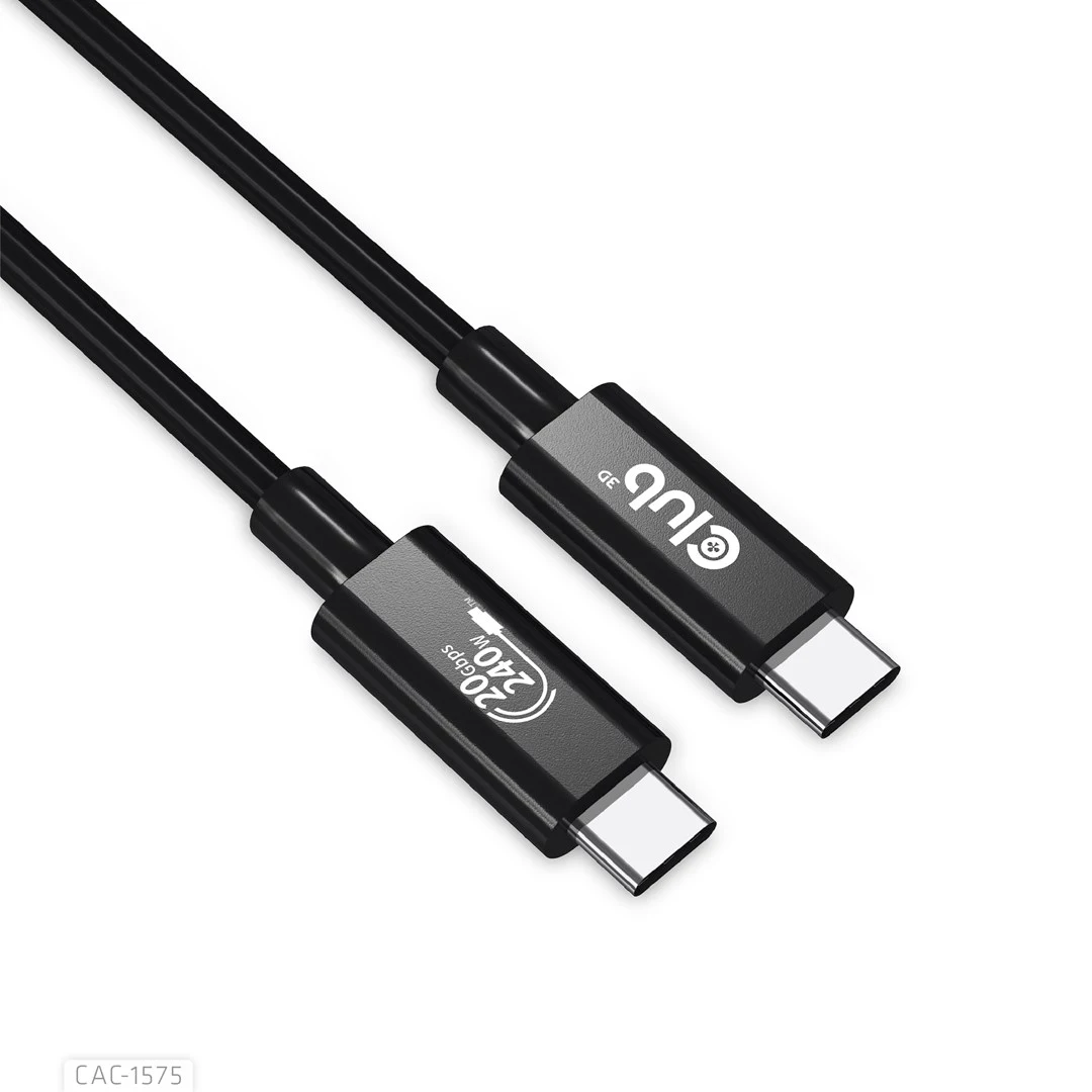 CLUB3D CAC-1575 USB kabelis 2 m USB4 Gen 2x2 USB C Juoda