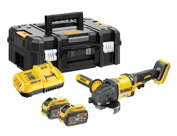 DEWALT DCG418X2-QW kampinis šlifuoklis 125mm 54V FV 2x9Ah Juoda, Geltona