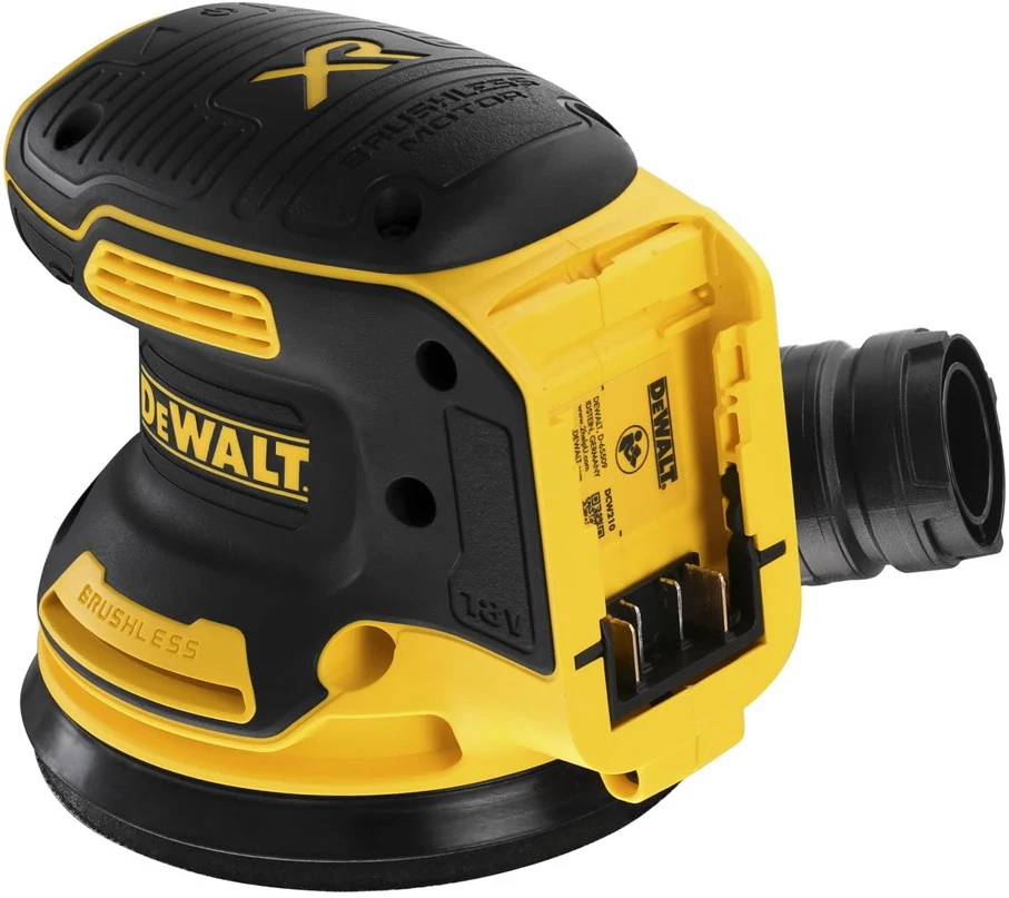 DEWALT DCW210NT-XJ Nešiojamasis šlifuoklis Išcentrinis orbitinis šlifuoklis 12000 RPM Juoda, Geltona
