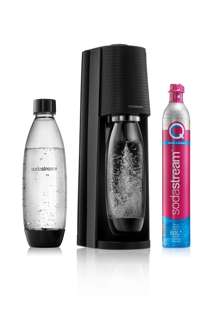 Gazuotų gėrimų gaminimo aparatas SodaStream Terra, juodas