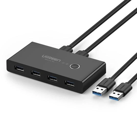 Ugreen 30768 sąsajos šakotuvas USB 3.2 Gen 1 (3.1 Gen 1) Type-A 5000 Mbit/ai Juoda