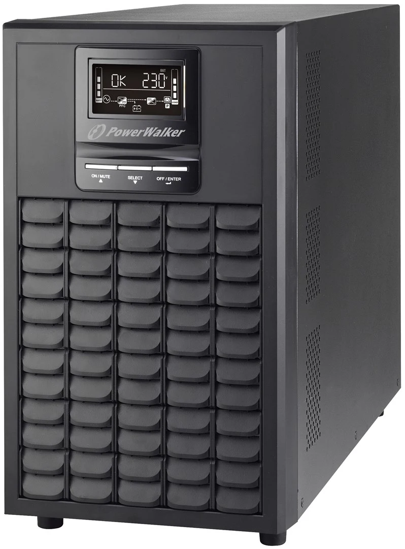 PowerWalker VFI 3000 CG PF1 Dviguba konversija (prisijungus) 3 kVA 3000 W 9 AC išvestis(ys / čių)