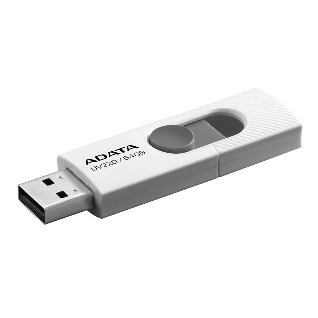 ADATA UV220 USB atmintukas 64 GB USB A tipo 2.0 Pilka, Balta