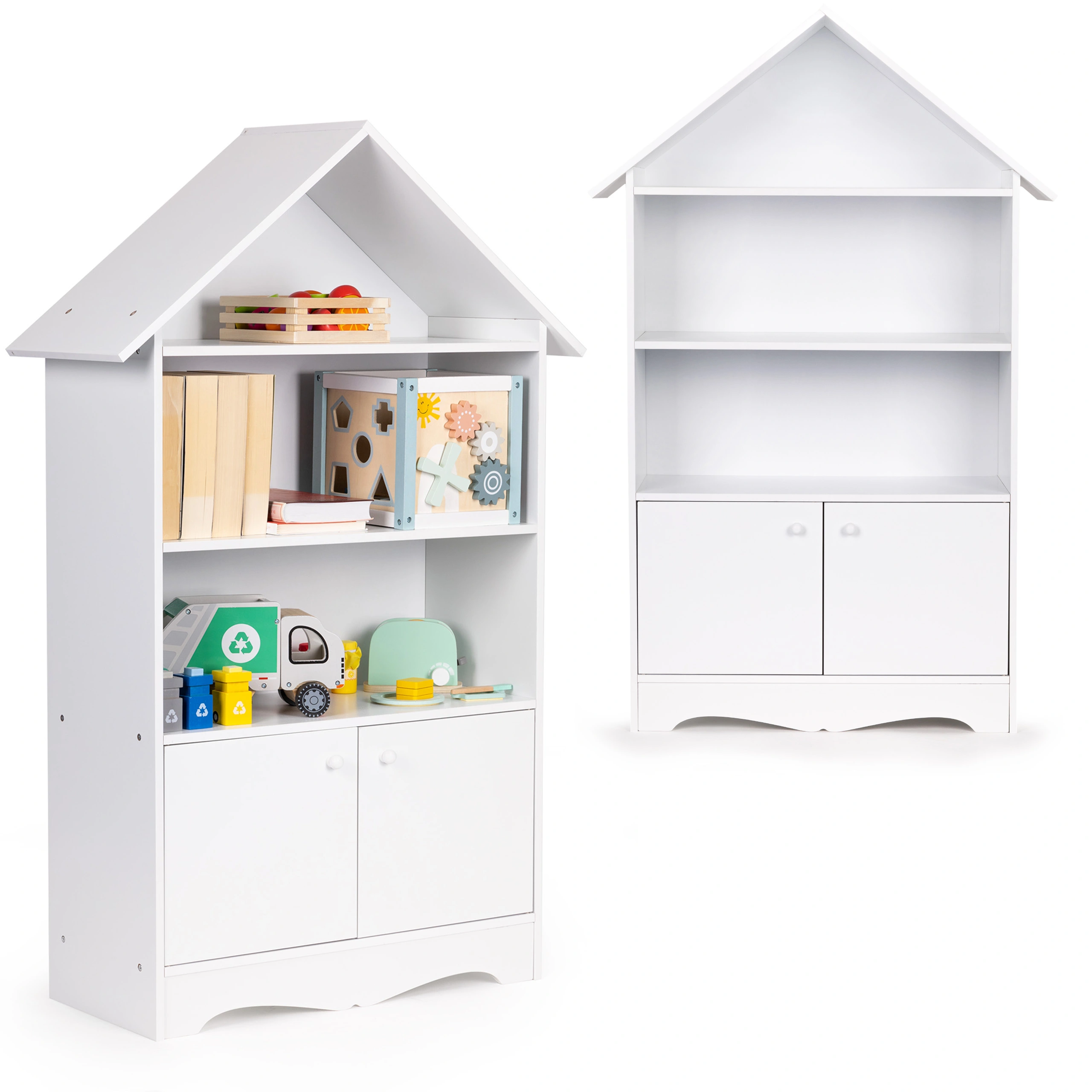 Bookcase cabinet, house for children's toys Ecotoys