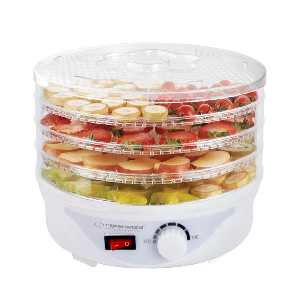 Esperanza EKD003 Maisto džiovintuvas, Permatomas, Balta 250 W