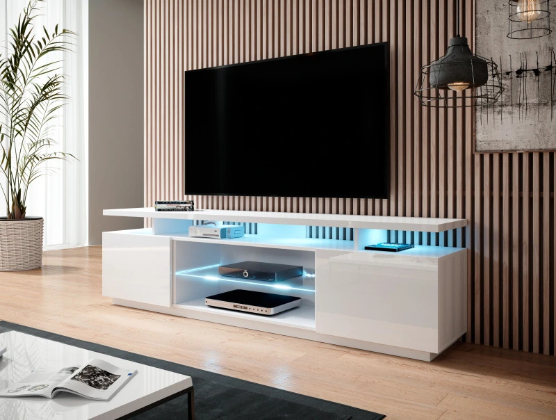 TV staliukas EVA, balta