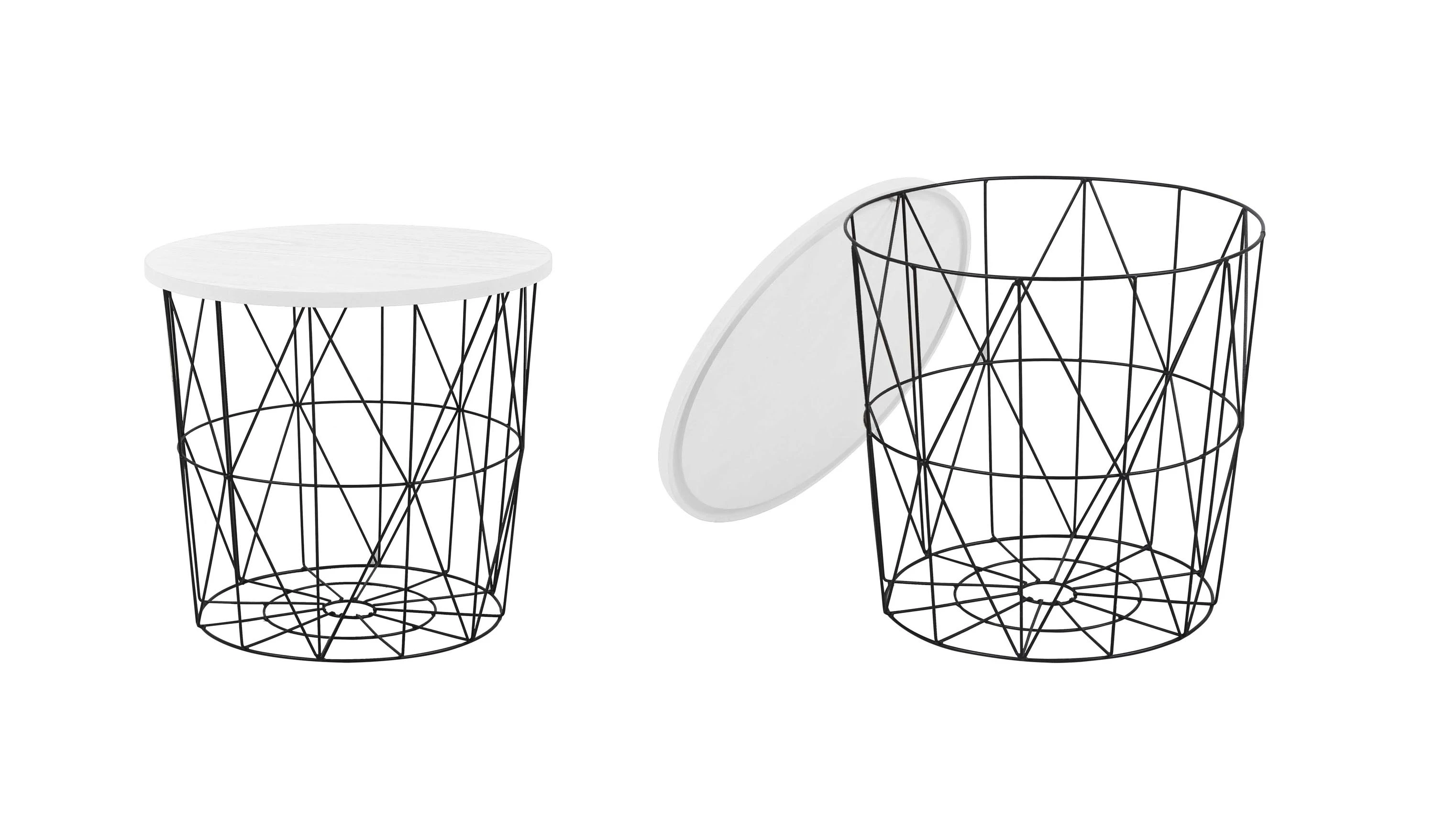 Kavos staliukas MARIFFA, balta/ juodas