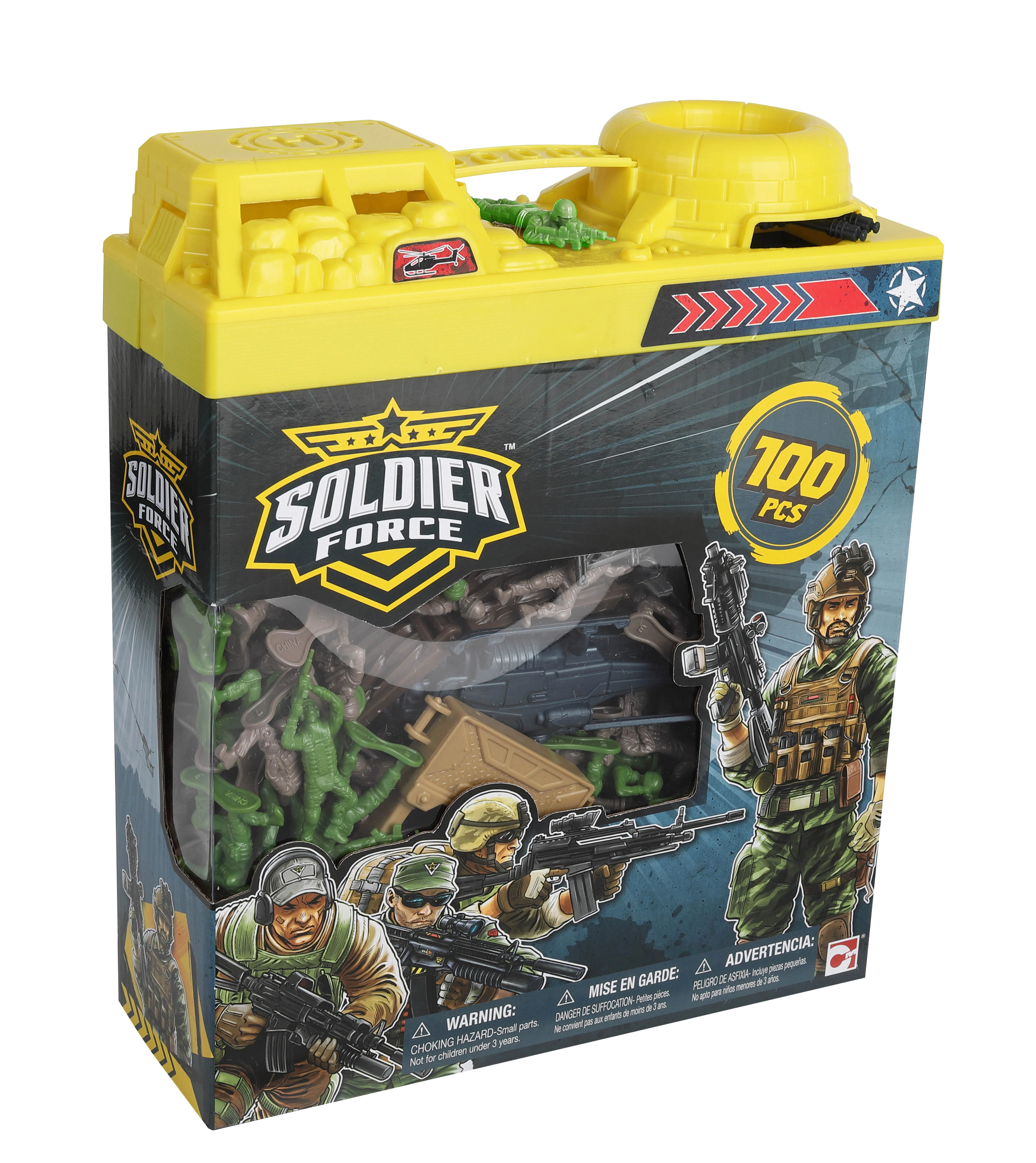 CHAP MEI žaidimų rinkinys Soldier Force Bucket, 100 vnt., 545032