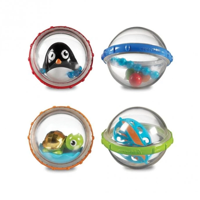MUNCHKIN vonios žaislų rinkinys, Float & Play Bubbles, 4 mėn+,  4vnt, 01158402