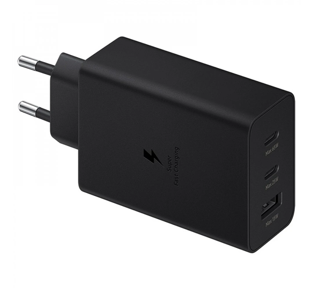 Įkroviklis Samsung T6530NBE 65W Trio Juodas