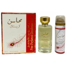 Lattafa Mahasin Crystal EDP 100 ml + DEO VAPO 75 ml (woman)