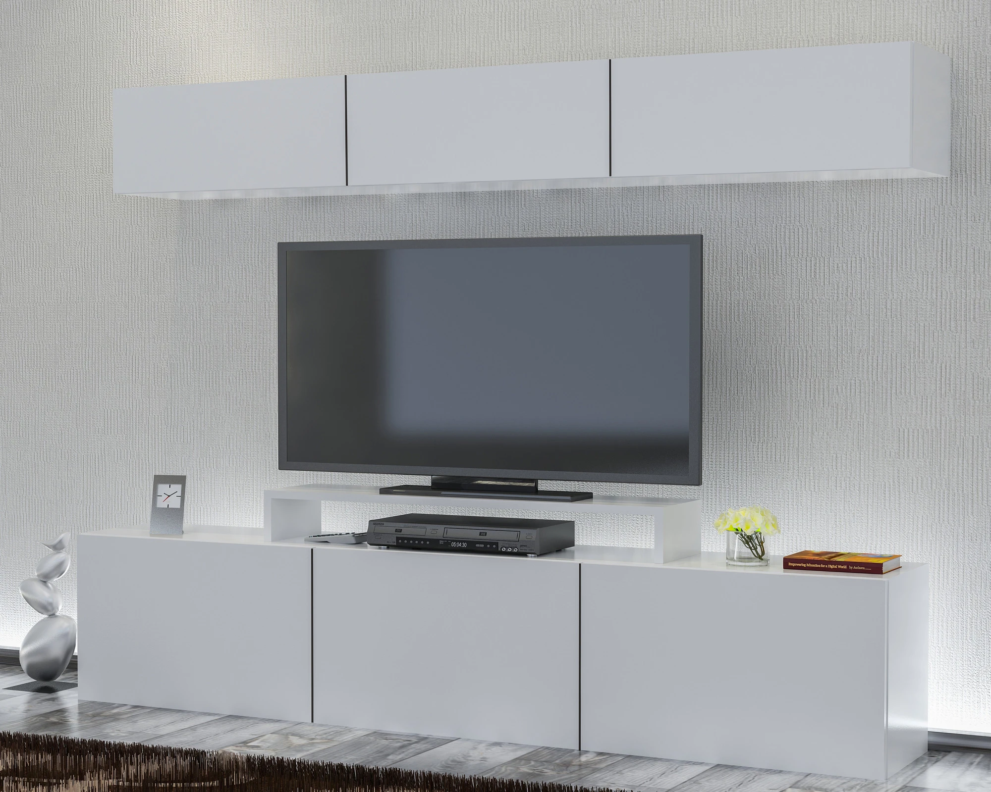 TV blokas, Hanah Home, baltas, 180 x 40 x 37,4, cm