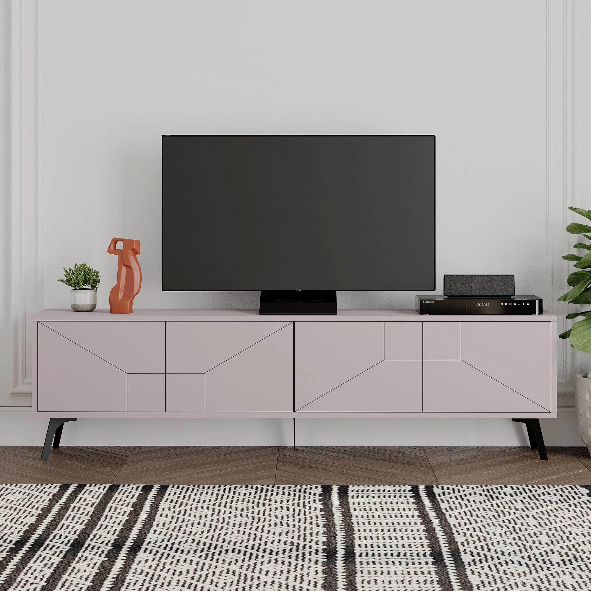 TV stovas, Hanah Home, lengvas mokas, 180 x 50 x 29,6 cm
