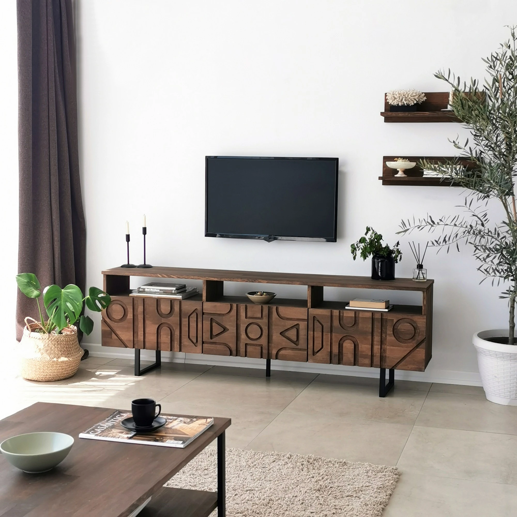 TV blokas, Hanah Home, Riešutas, 50 x 15 x 12, cm