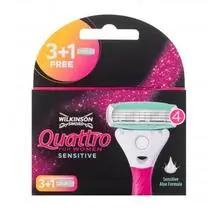 "Wilkinson Sword Quattro" moterims "Sensitive" ( 6 vnt. ) - atsarginės galvutės
