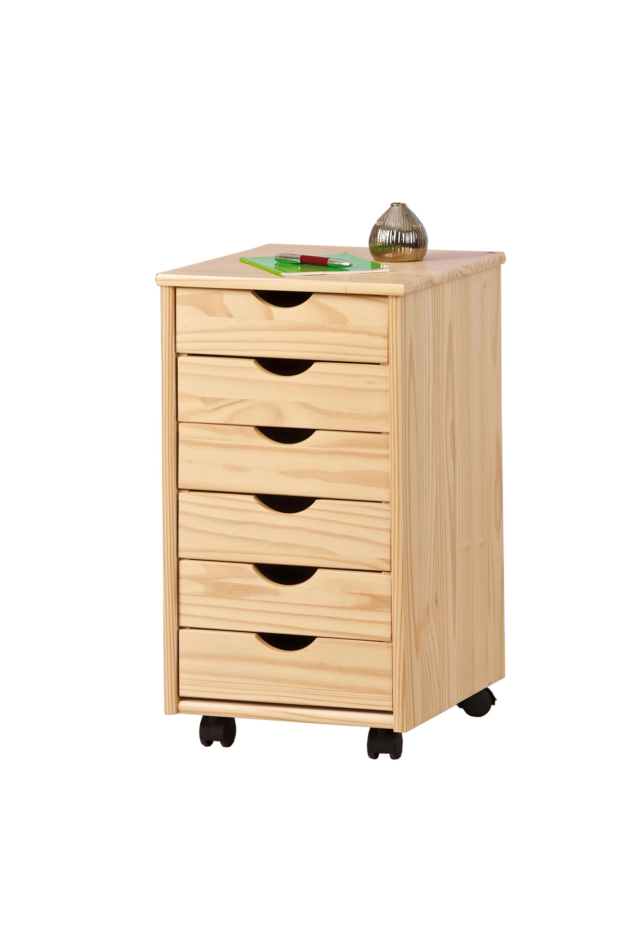 Spintelė su ratukais NILS, ruda