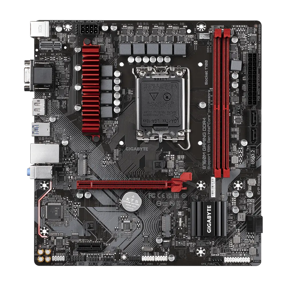 Gigabyte B760M GAMING DDR4 1.0 M/B Procesorių šeima Intel, Procesoriaus lizdas LGA1700, DDR4 DIMM, Atminties lizdai 2, Palaikomos standžiojo disko sąsajos SATA, M.2, SATA jungčių skaičius 4, lustų rinkinys Intel B760 Express, Micro ATX