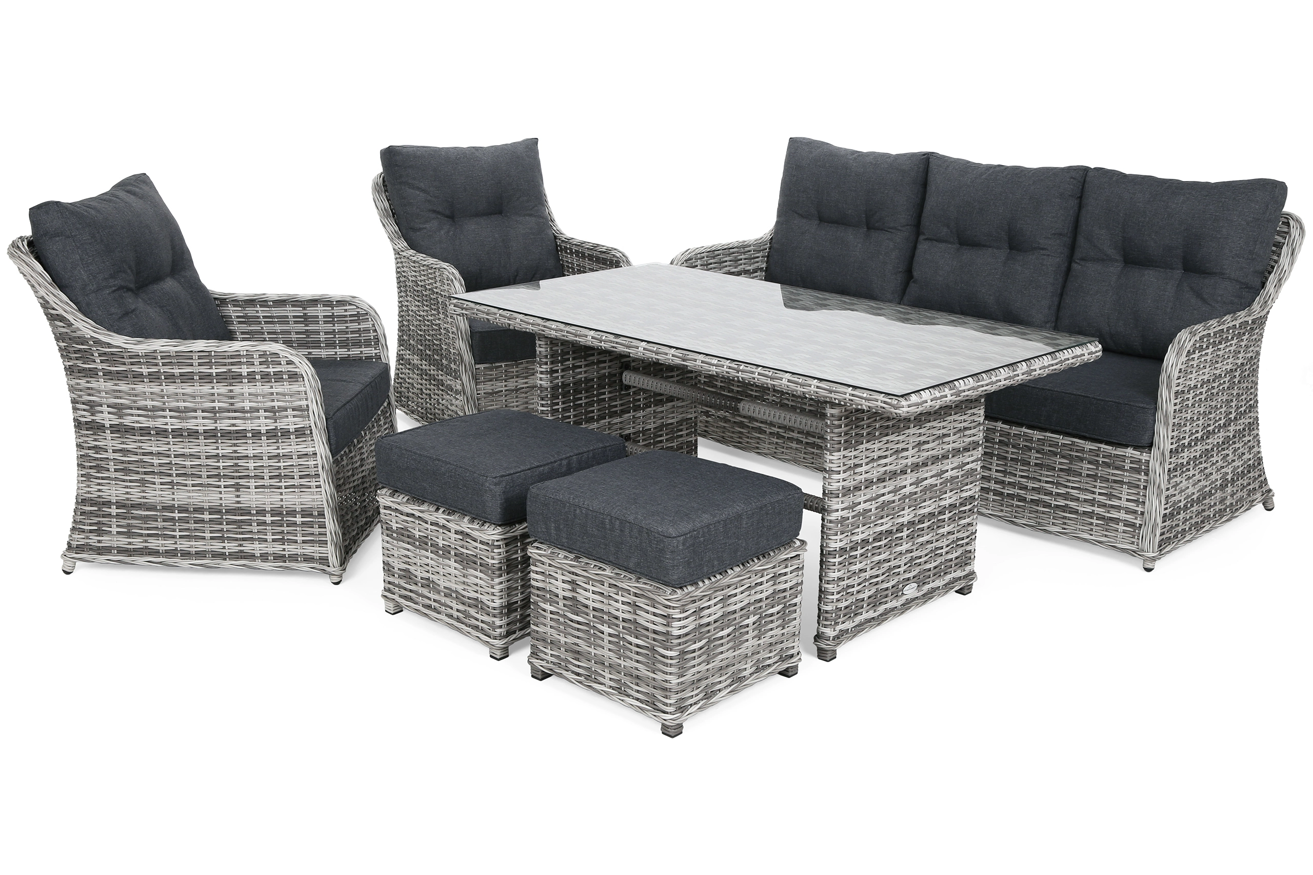 Lauko baldų komplektas Bergamo Šviesiai Pilkas