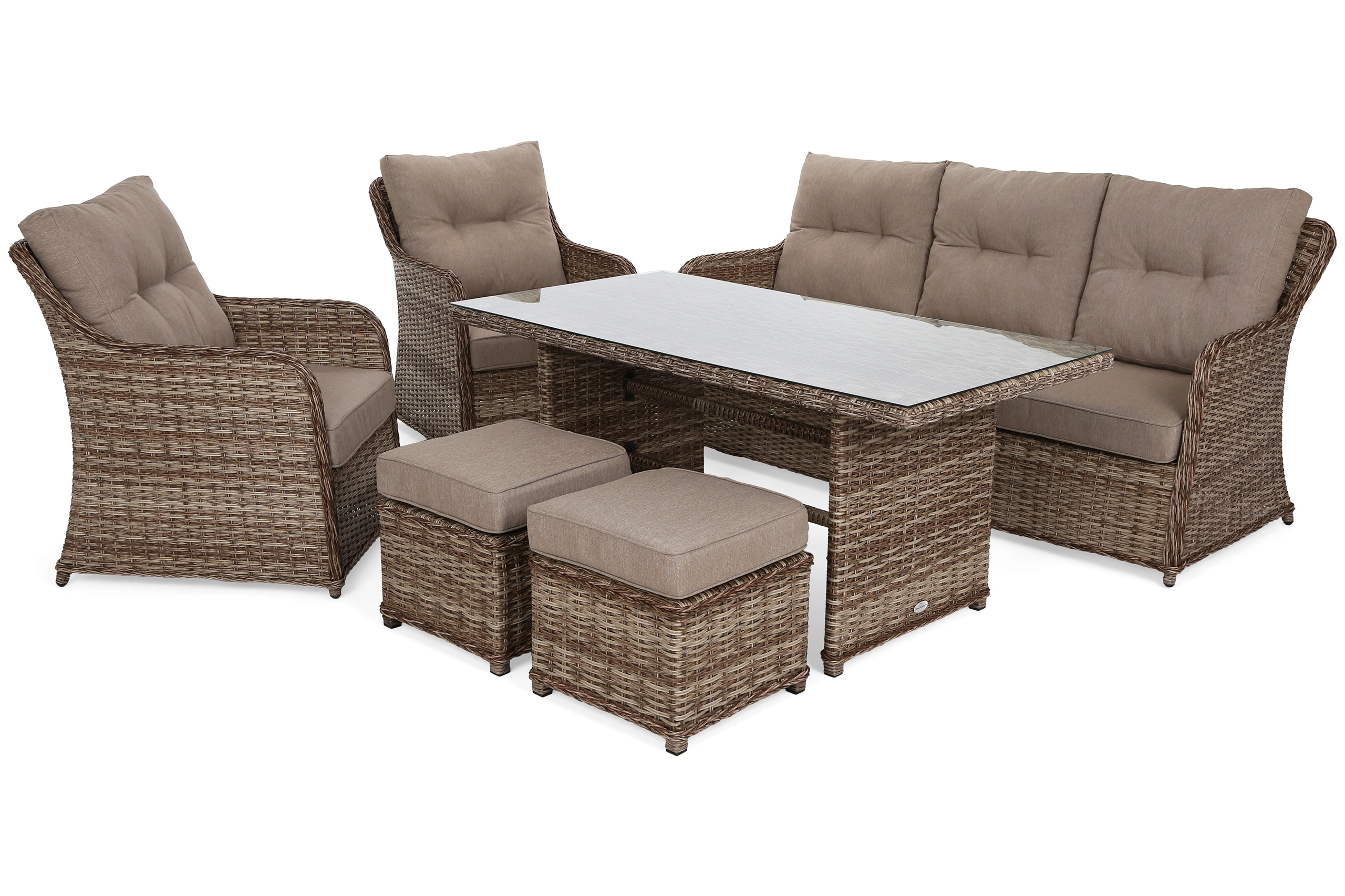 Lauko baldų komplektas Bergamo Rudas