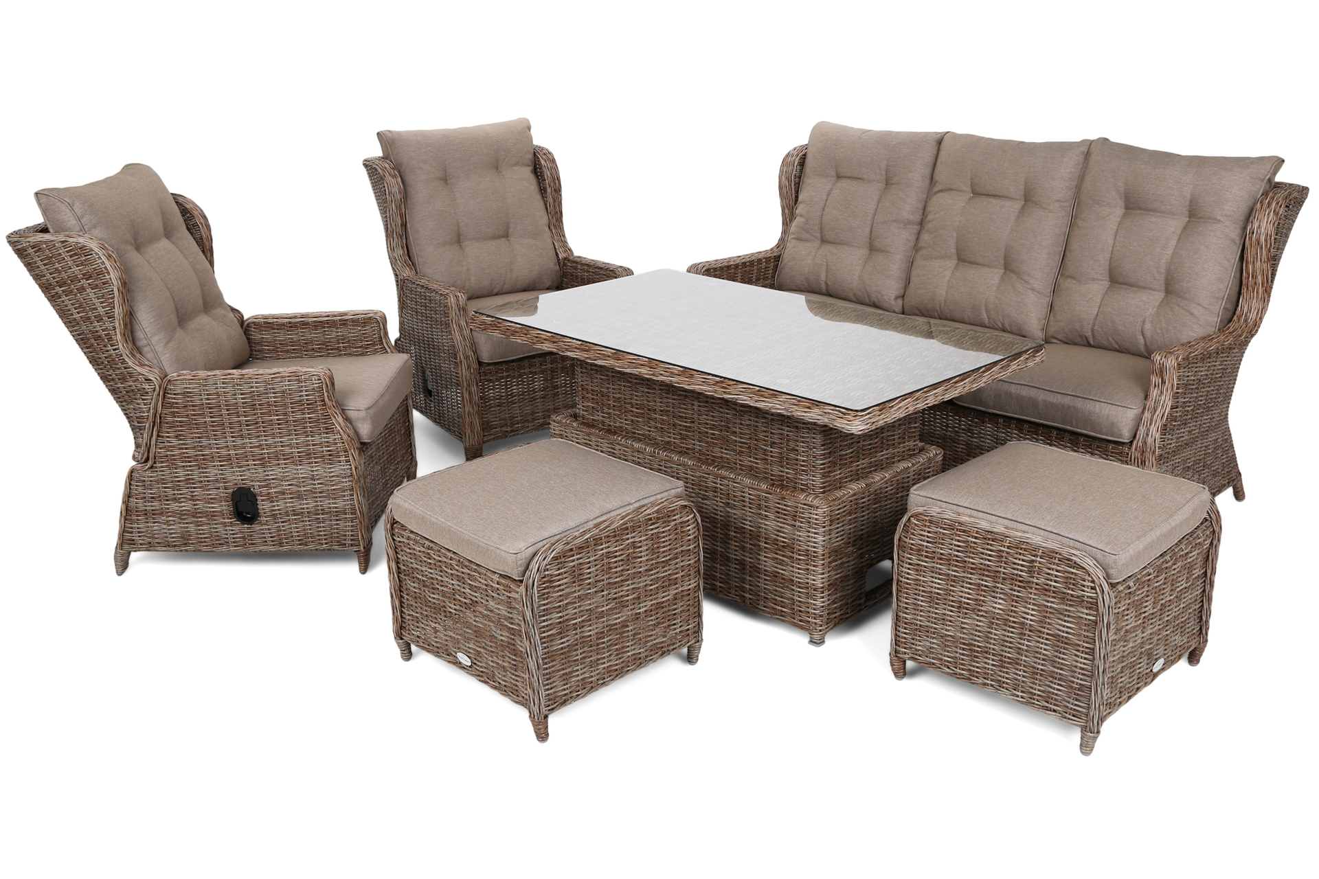 Lauko baldų komplektas Memfis Rudas