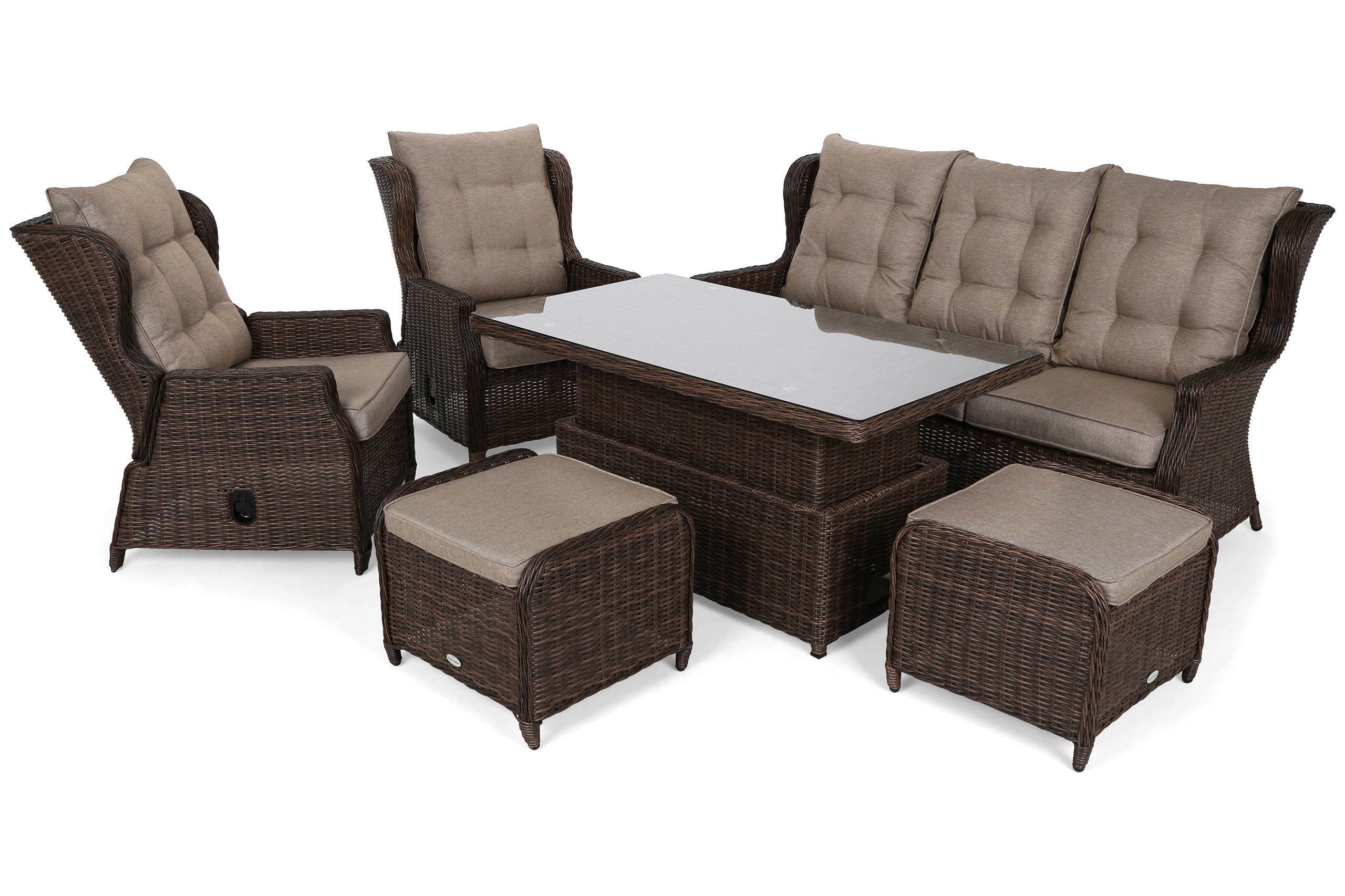 Lauko baldų komplektas Memfis Tamsiai rudas