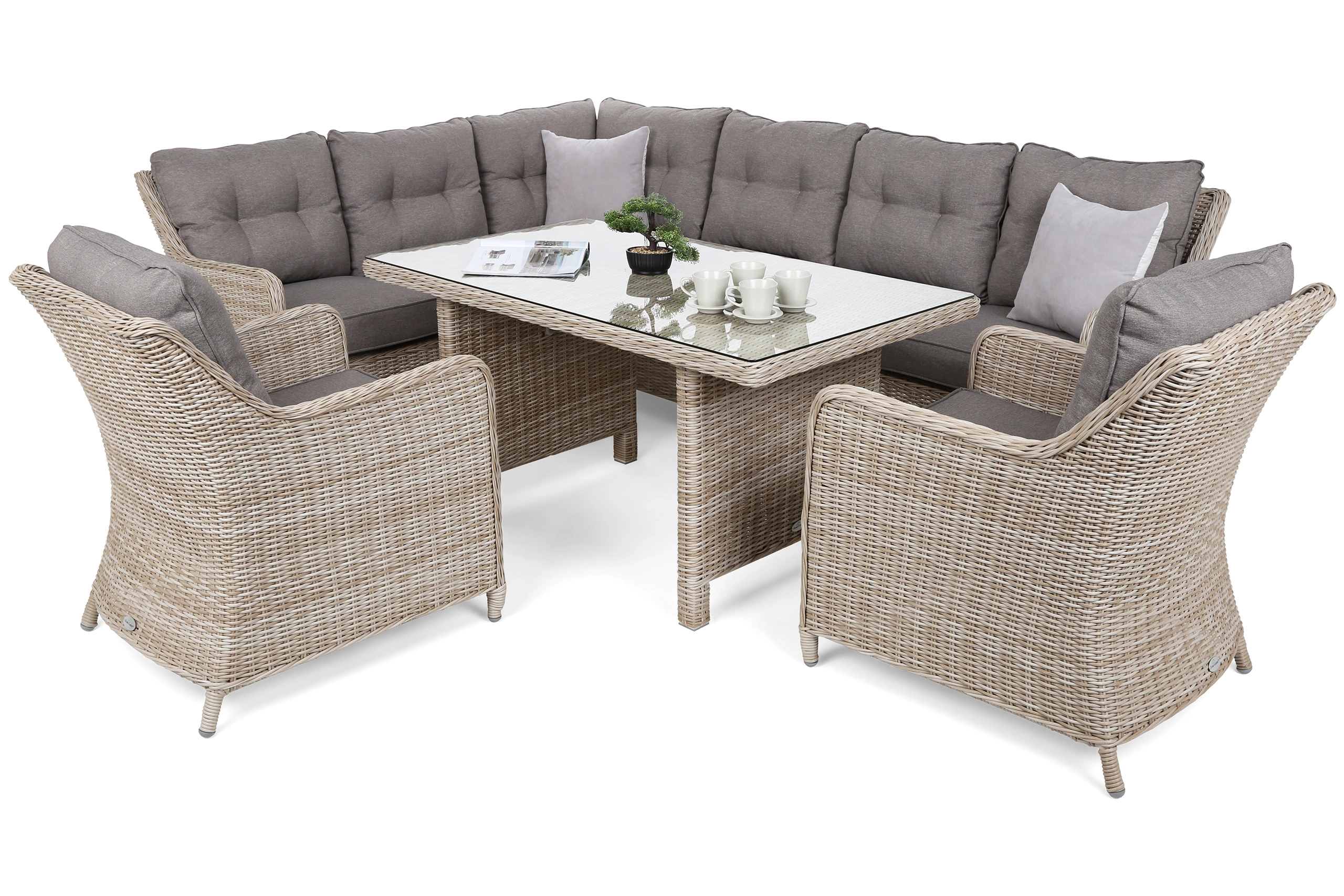 Kampinis lauko baldų komplektas California Beige