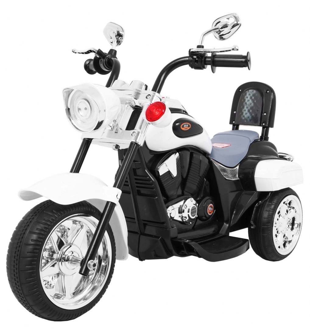 Elektrinis triratis motociklas NightBike Chopper, baltas