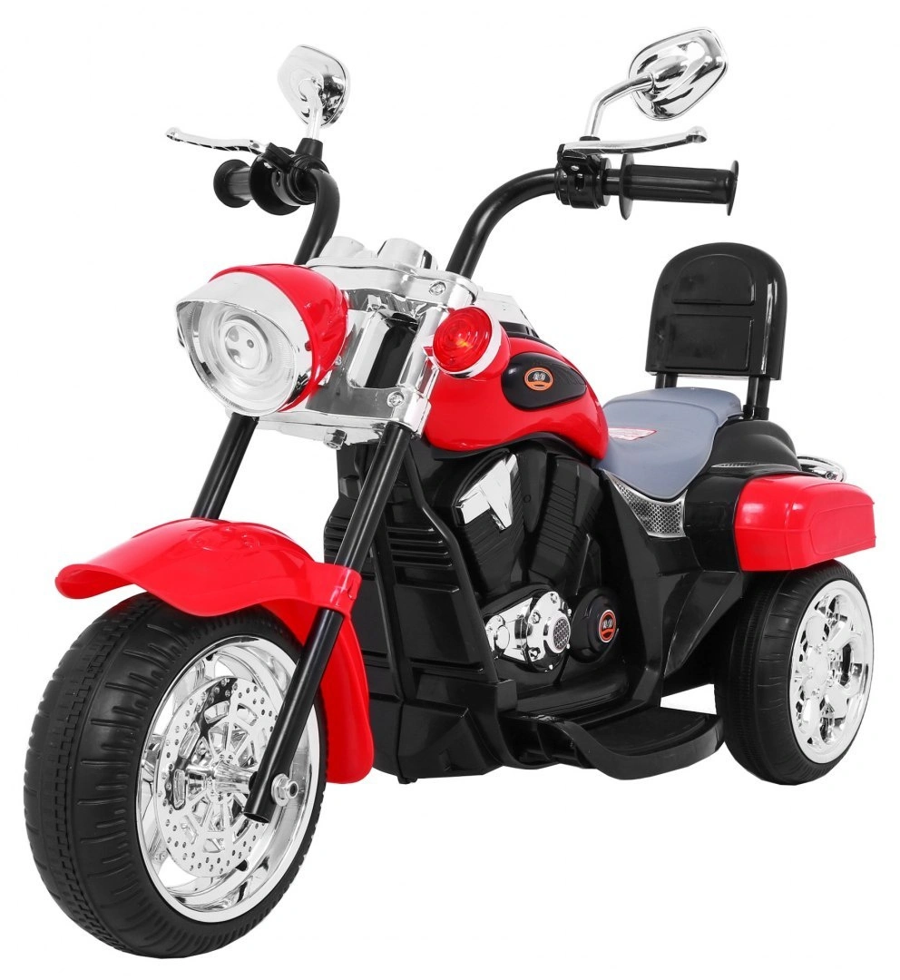 Elektrinis triratis motociklas NightBike Chopper, raudonas