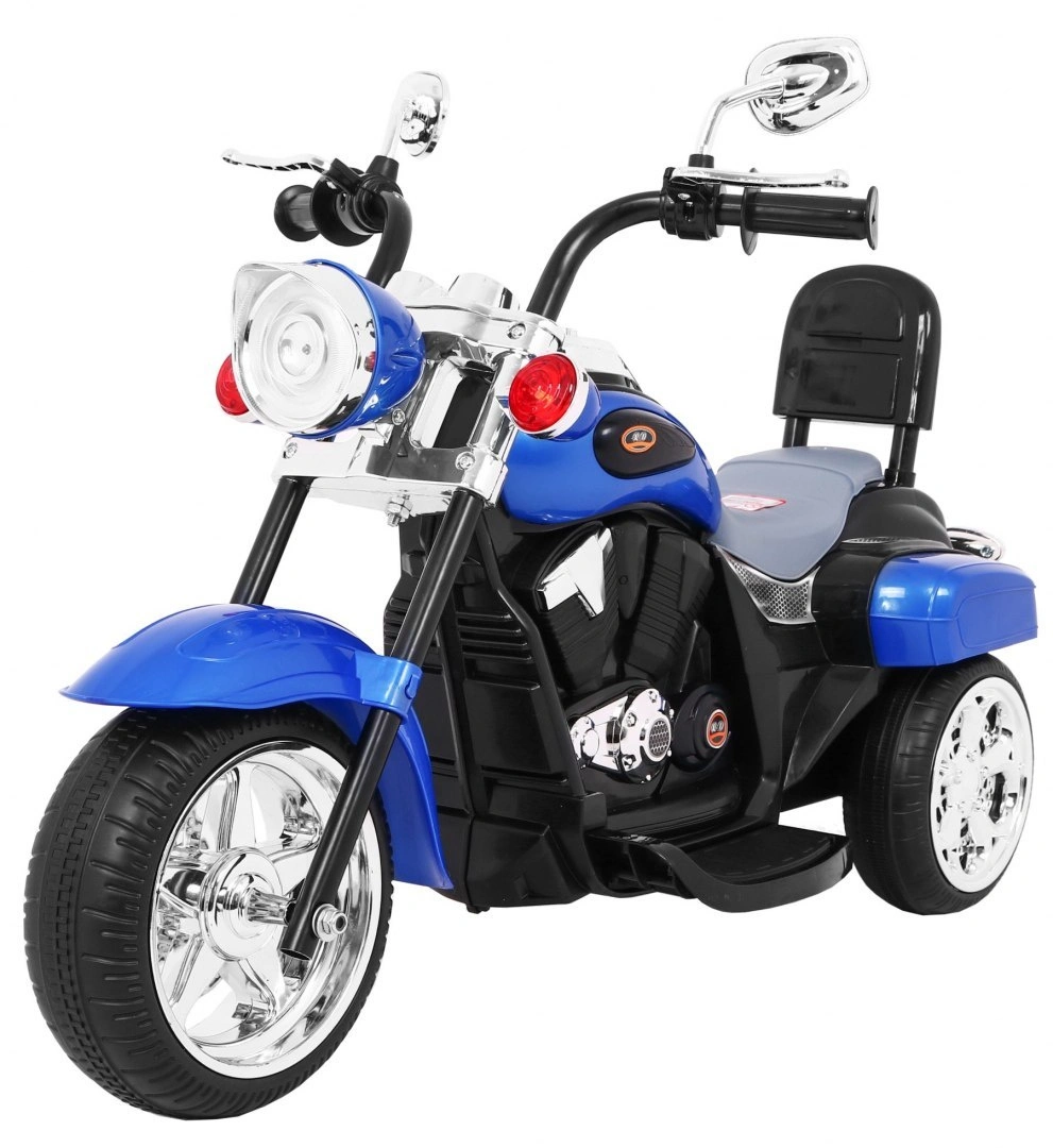 Elektrinis triratis motociklas NightBike Chopper, mėlynas