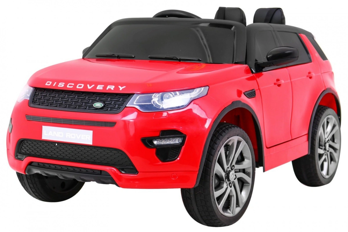 Elektromobilis Land Rover Discovery, raudonas