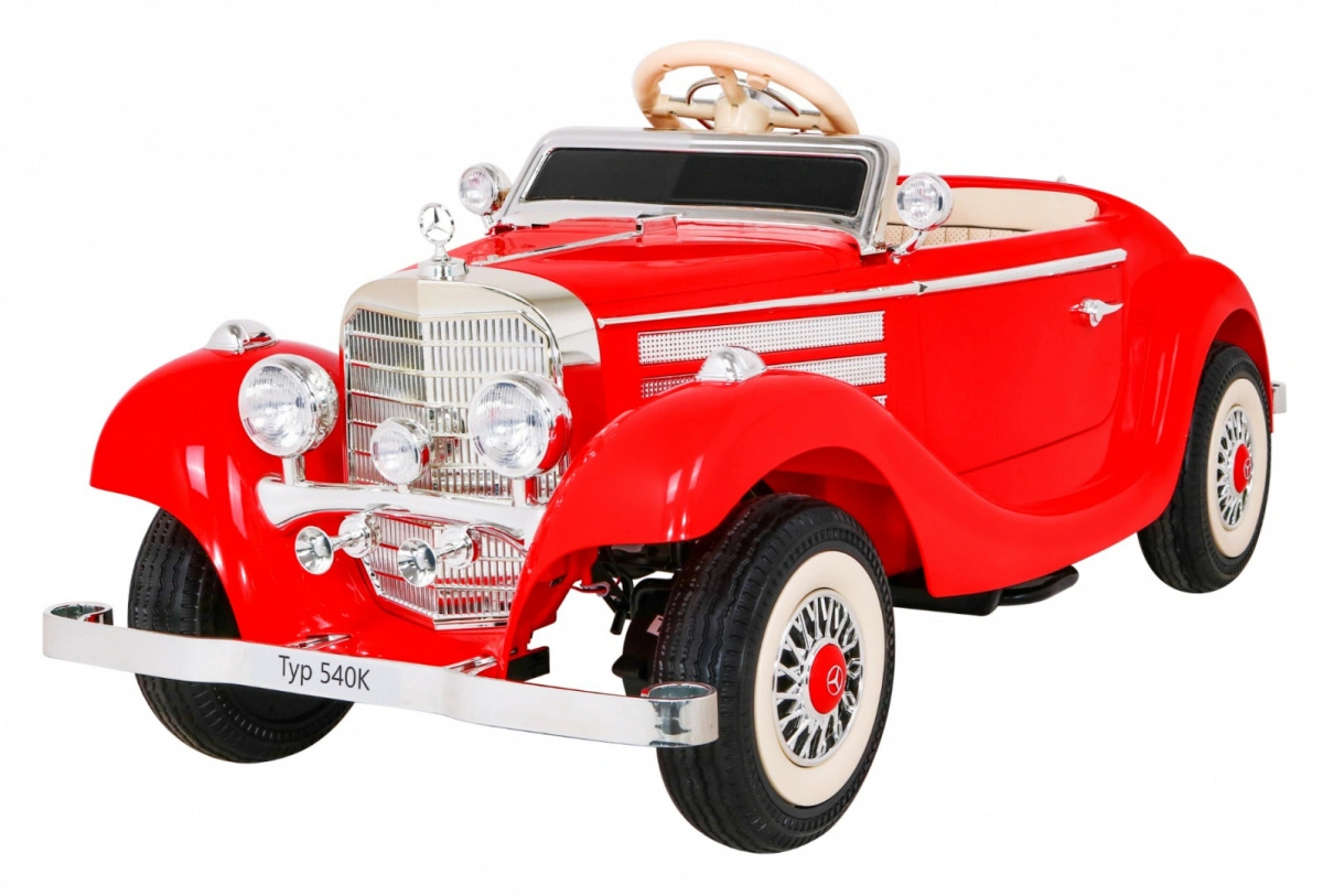Elektromobilis Mercedes Benz Retro Type 540A, raudonas