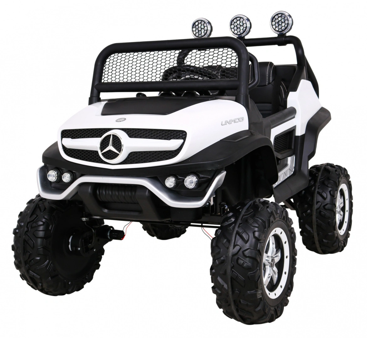 Elektromobilis Mercedes BENZ UNIMOG, baltas