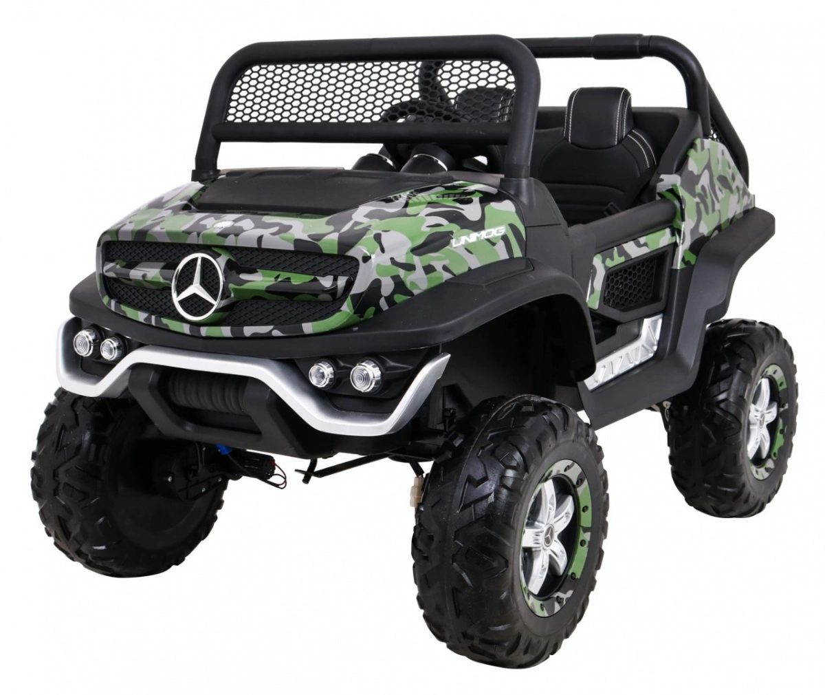 Elektromobilis Mercedes BENZ UNIMOG Moro, kamufliažinis