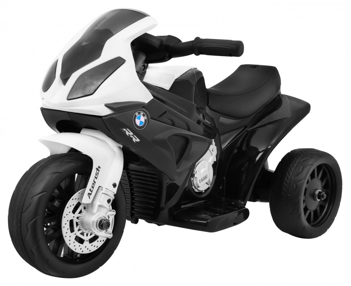 Elektrinis triratis motociklas BMW S1000 RR MINI, juodas
