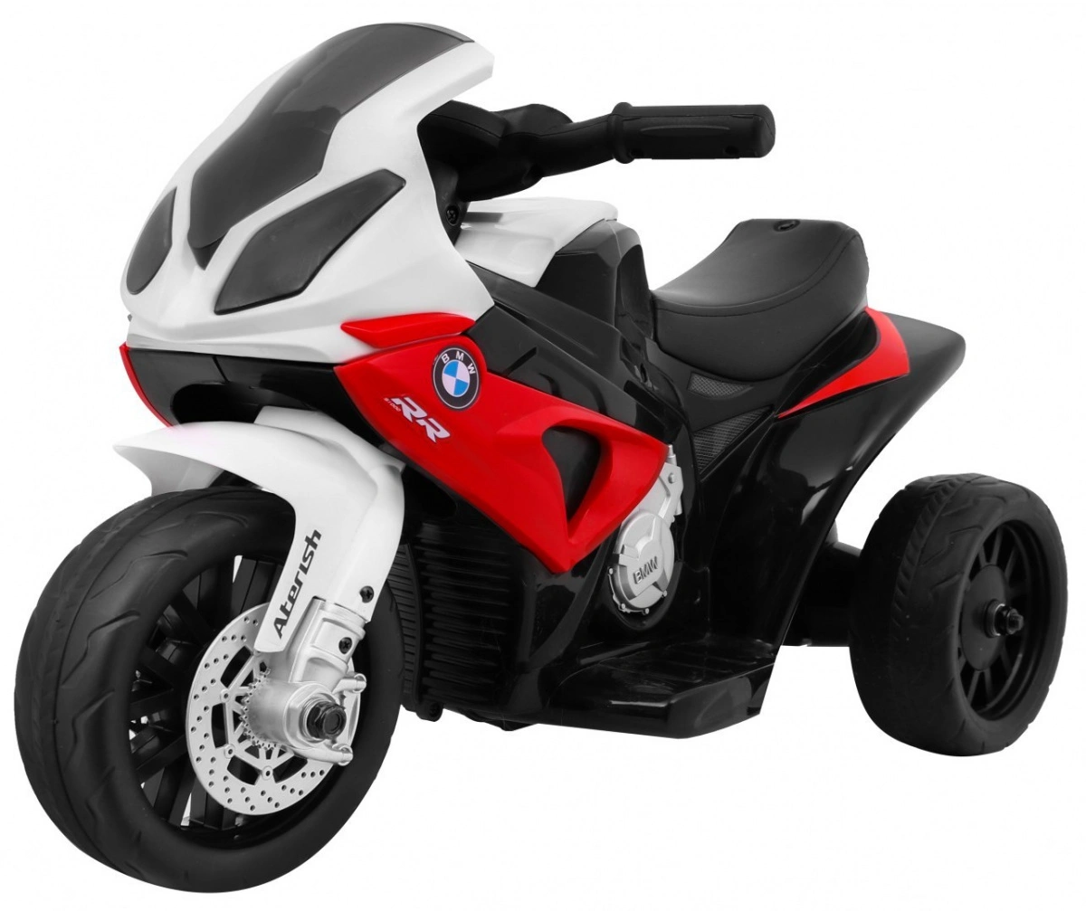 Elektrinis triratis motociklas BMW S1000 RR MINI, raudonas