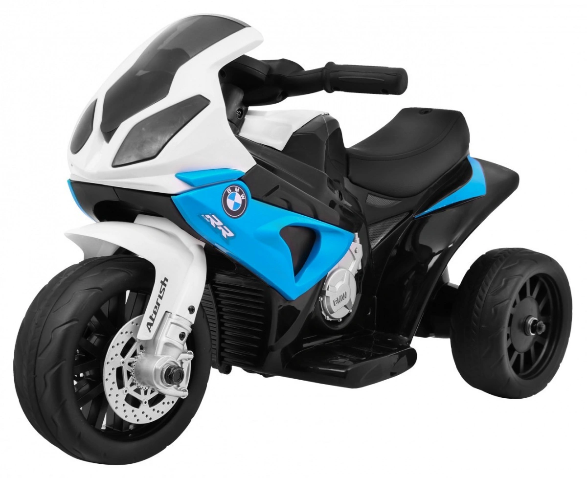 Elektrinis triratis motociklas BMW S1000 RR MINI, mėlynas