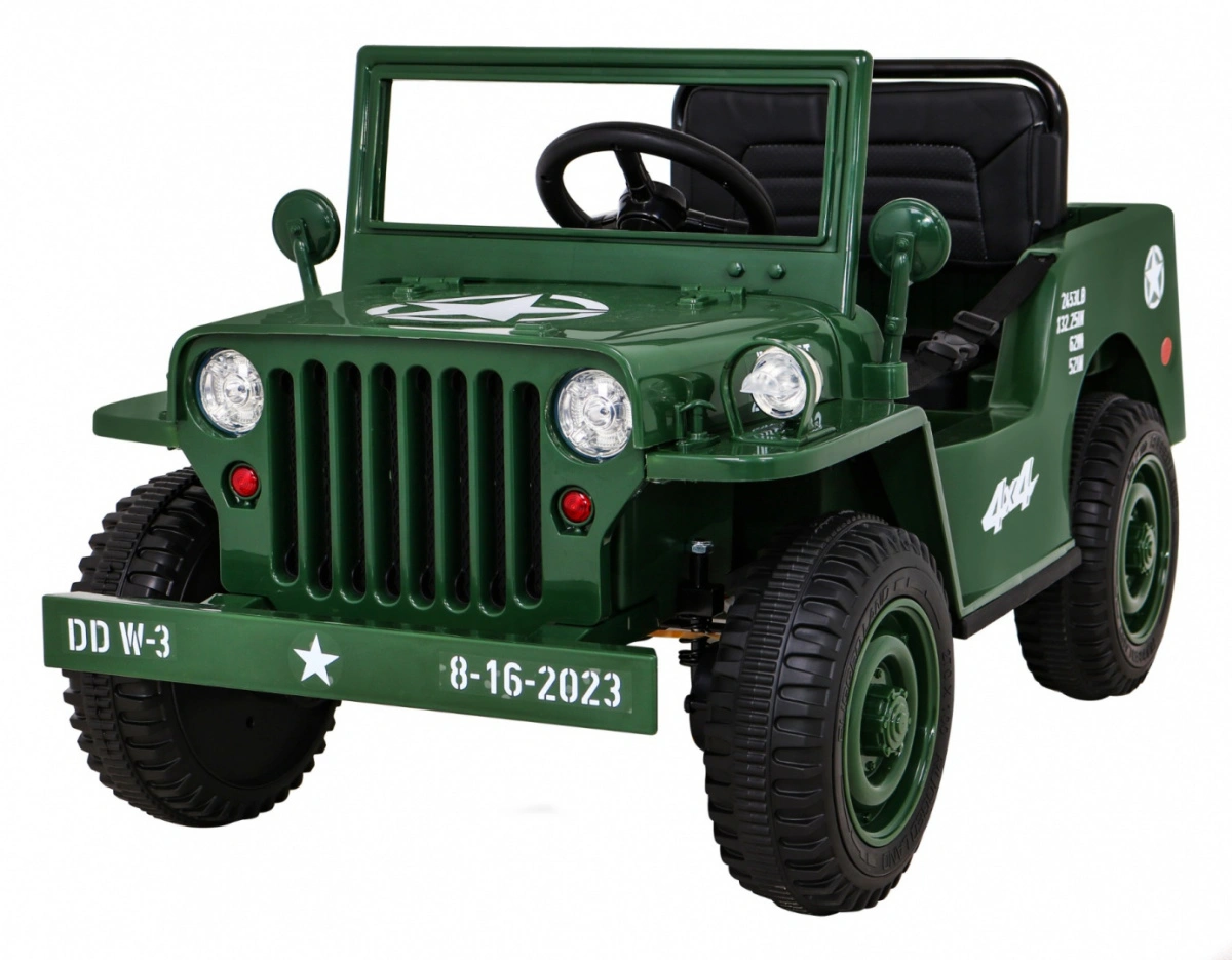Elektromobilis Retro Military, žalias