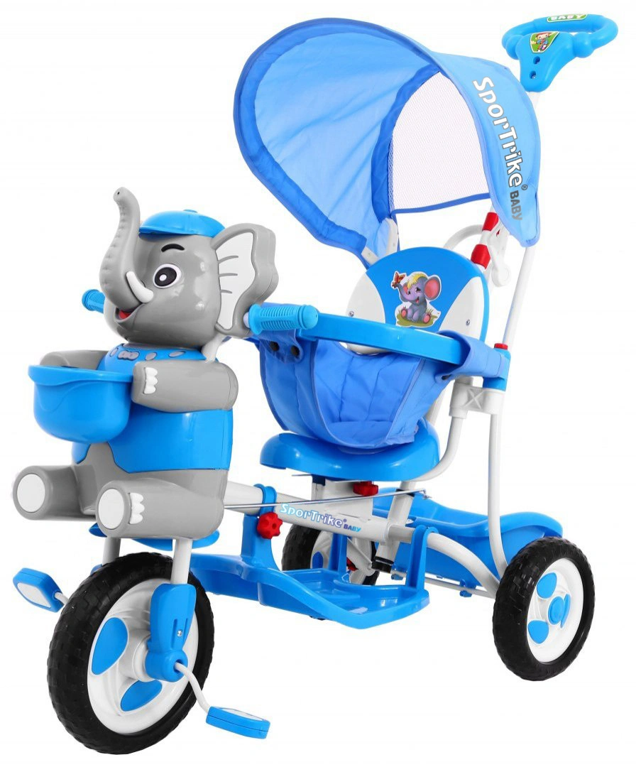 Triratukas Happy Elephant, mėlynas