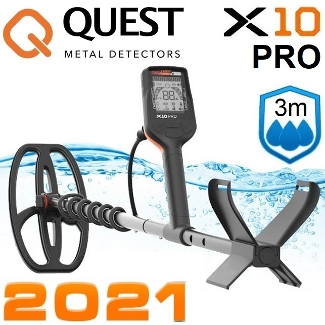 Metalo detektorius Quest X10 PRO (nardinamas iki 3m)