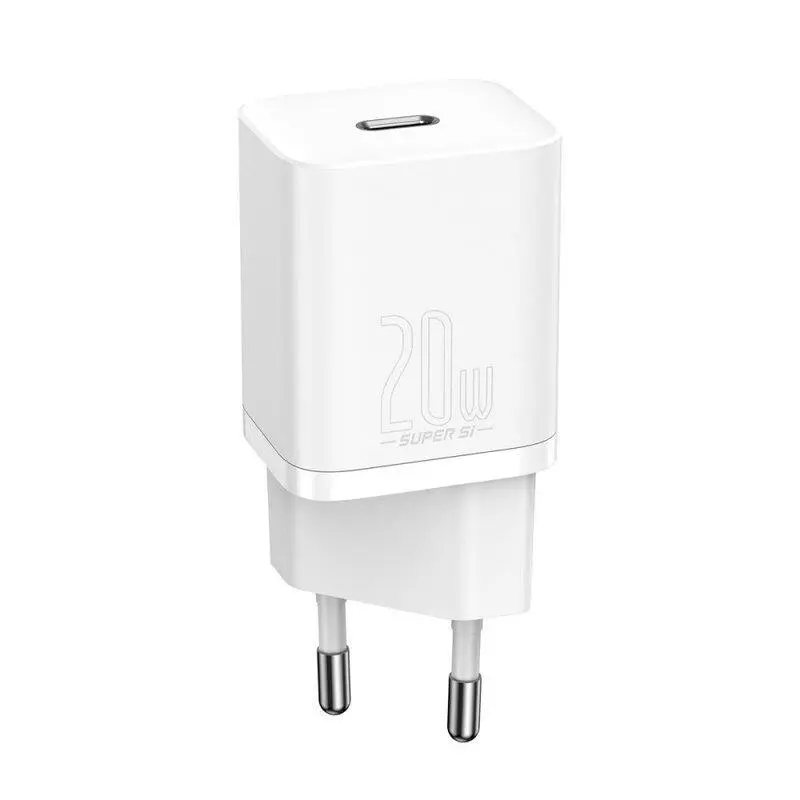 Baseus Super Si Quick Charger 1C 20W sieninis įkroviklis (baltas)
