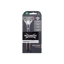 Wilkinson Sword Quattro Essential 4 Vintage Edition - Holicí strojek se čtyřmi náhradními hlavicemi, 1.0ks